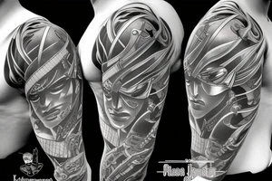 katana blade full tattoo idea