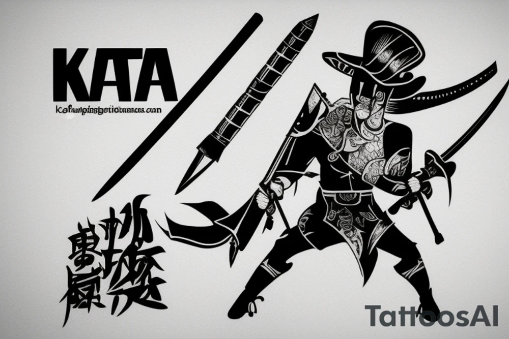 katana blade full tattoo idea