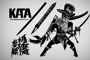 katana blade full tattoo idea