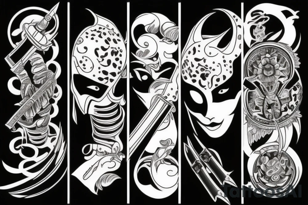 katana blade full tattoo idea