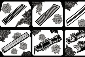 katana blade handle tattoo idea