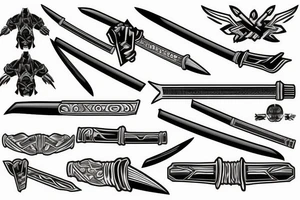 katana blade-handle tattoo idea