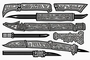 katana blade-handle tattoo idea