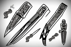 katana blade-handle tattoo idea