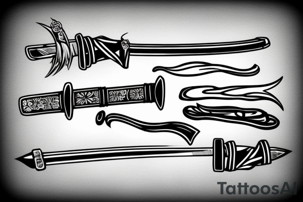 katana blade-handle tattoo idea