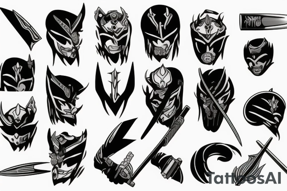 katana blade-handle tattoo idea
