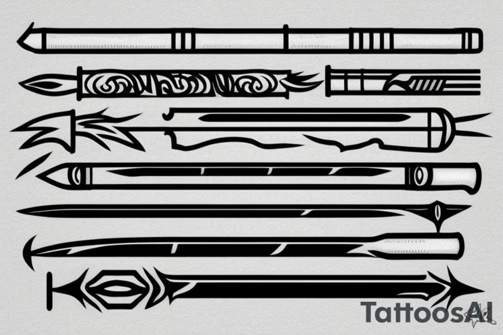 katana blade-handle tattoo idea