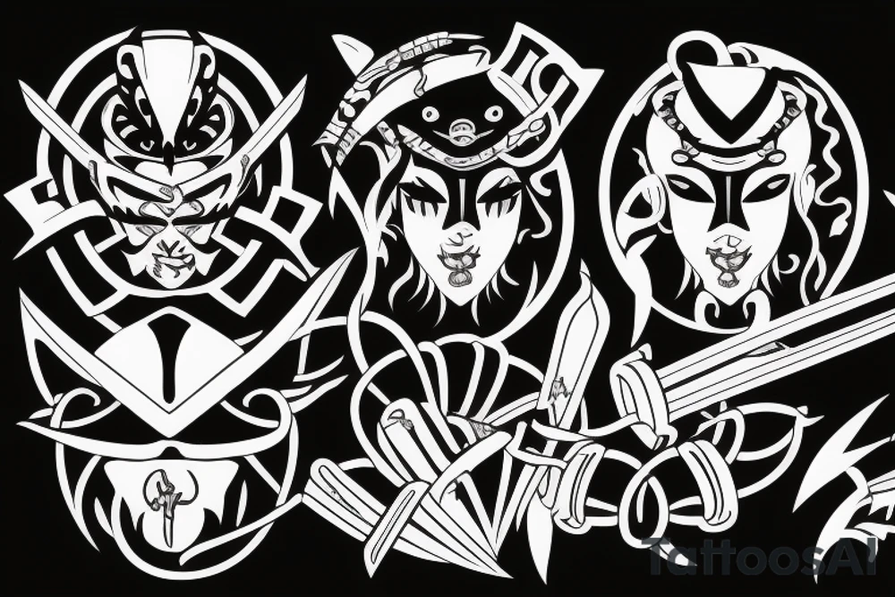 katana blade-handle tattoo idea