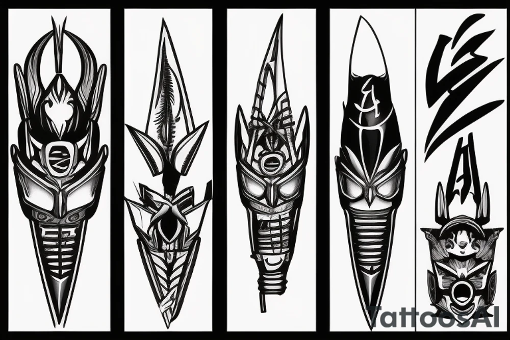 katana blade-handle tattoo idea