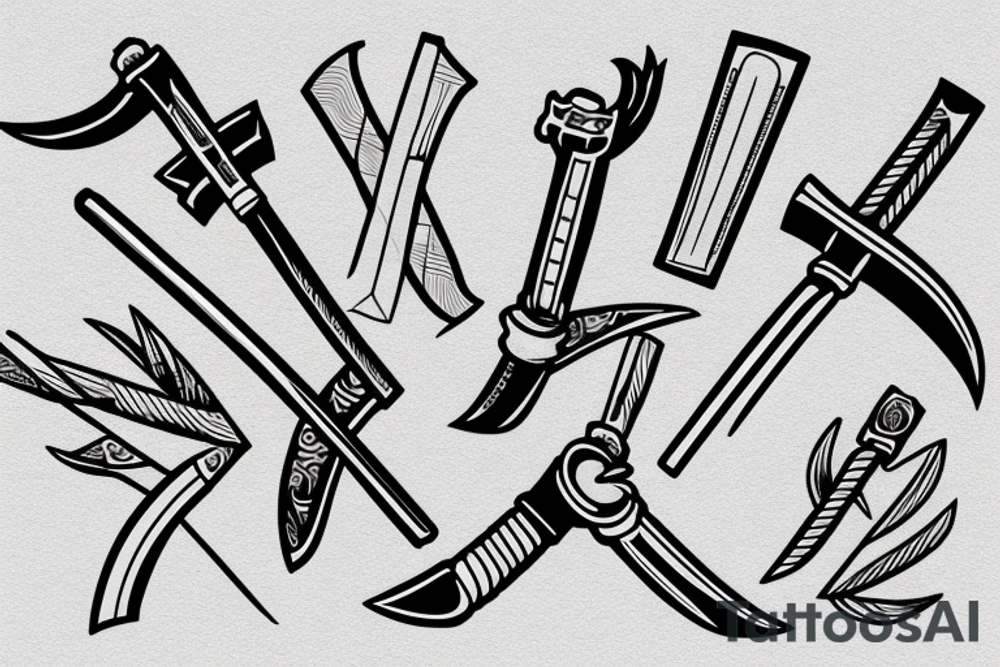 katana blade-handle tattoo idea