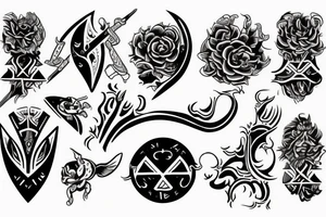 katanablade-handle tattoo idea