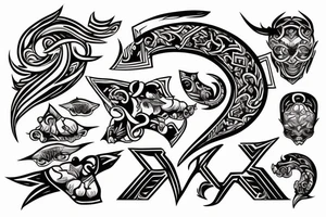 katanablade-handle tattoo idea