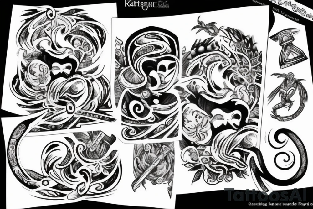 katanablade-handle tattoo idea