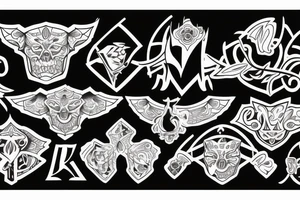katanablade-handle tattoo idea