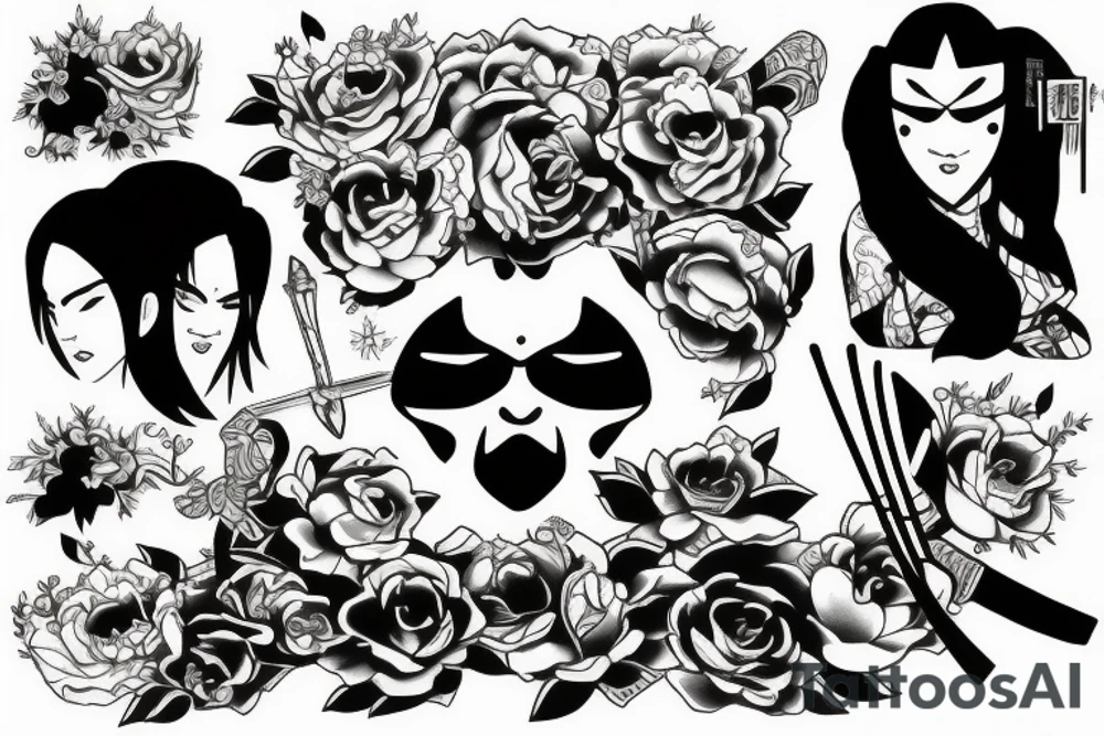 katana japanase tattoo idea
