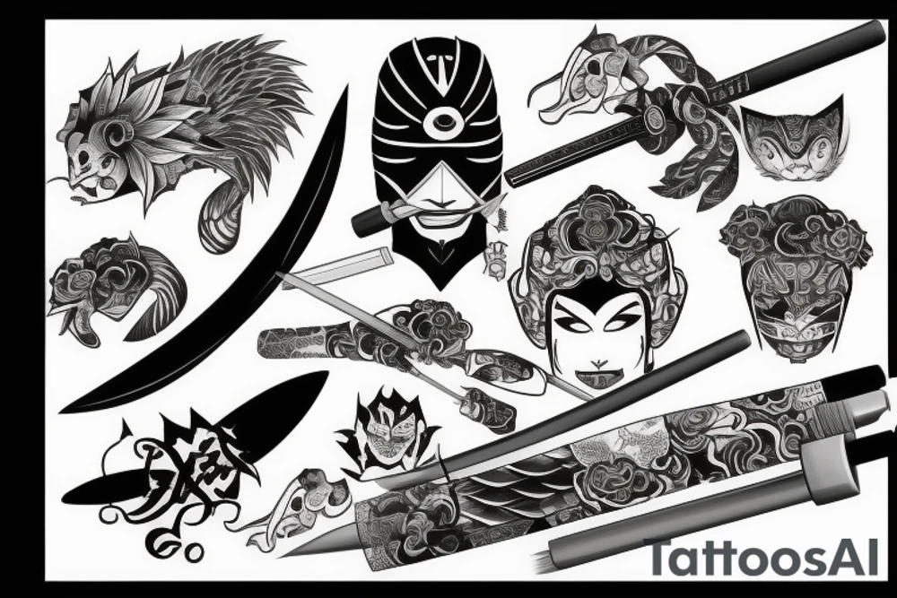 katana japanase tattoo idea