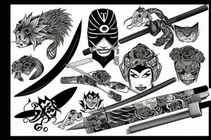 katana japanase tattoo idea