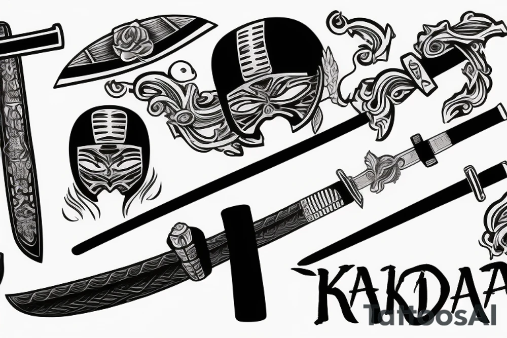 katana handle tattoo idea