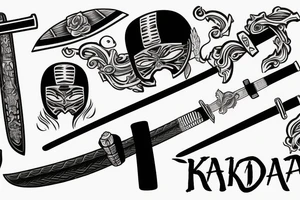 katana handle tattoo idea