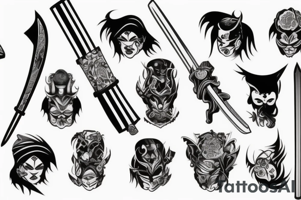 katana handle tattoo idea