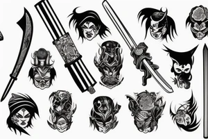 katana handle tattoo idea