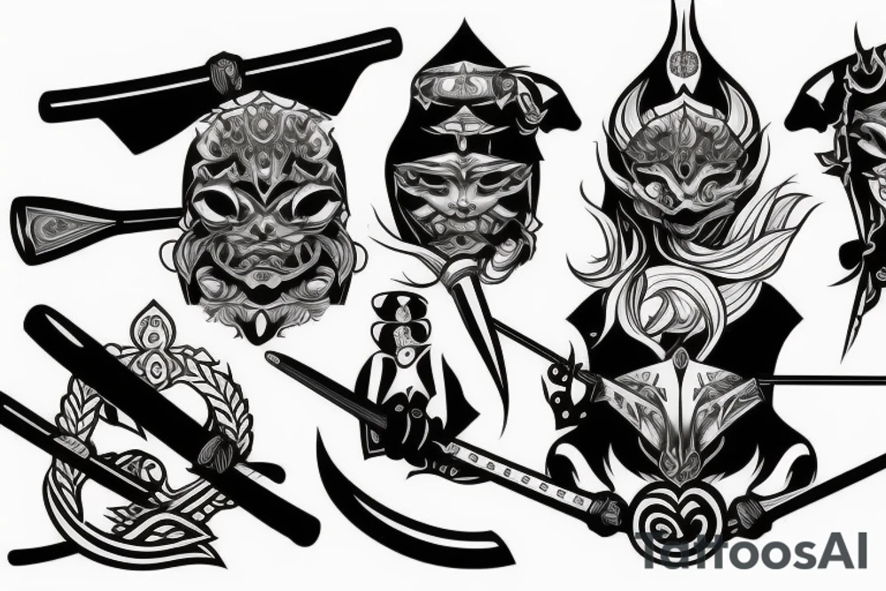 katana handle tattoo idea