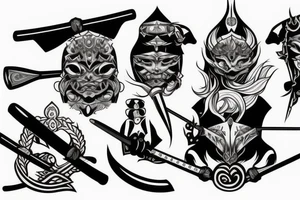 katana handle tattoo idea