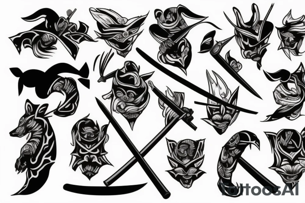 katana handle tattoo idea