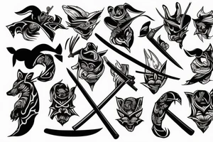 katana handle tattoo idea