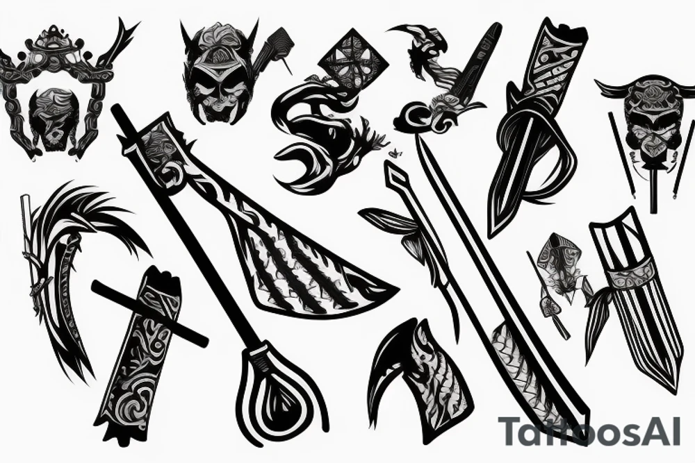 katana handle tattoo idea