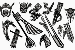 katana handle tattoo idea