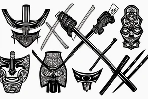 katana handle tattoo idea