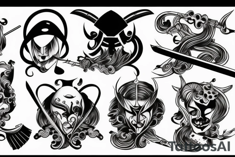 katana handle tattoo idea
