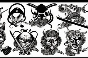 katana handle tattoo idea