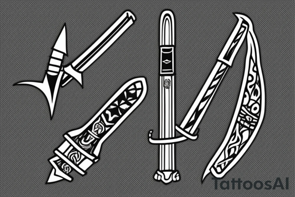 katana handle tattoo idea