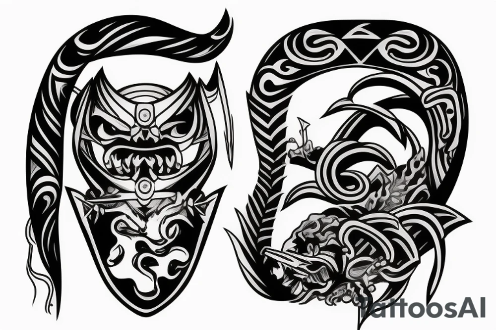 katana handle tattoo idea