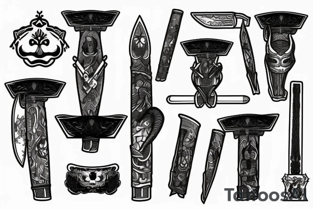 katana handle tattoo idea