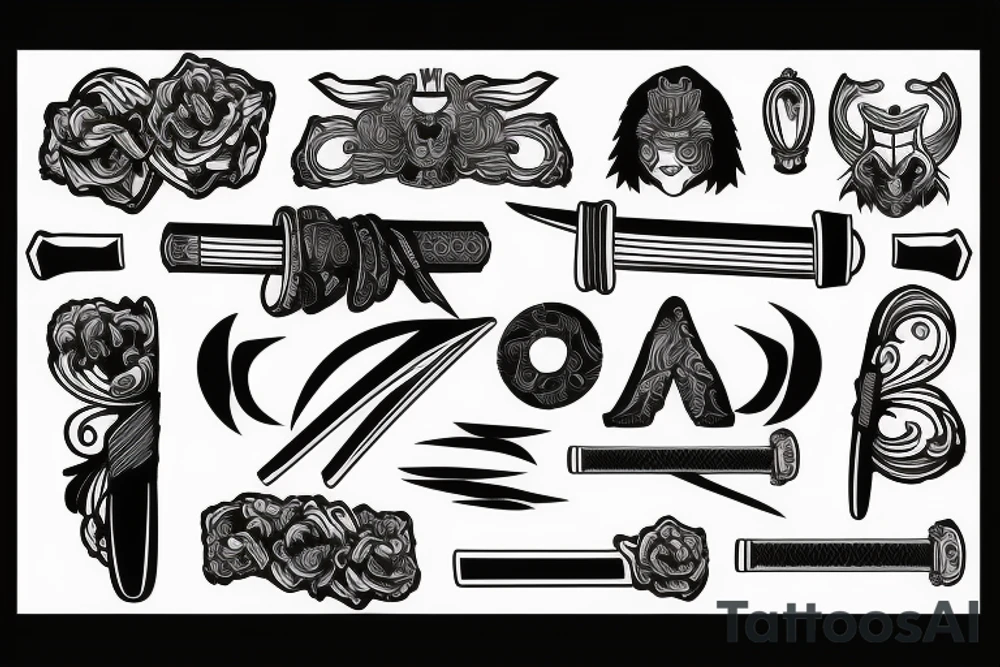 katana handle tattoo idea