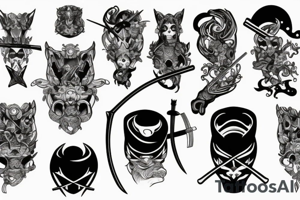 katana handle tattoo idea
