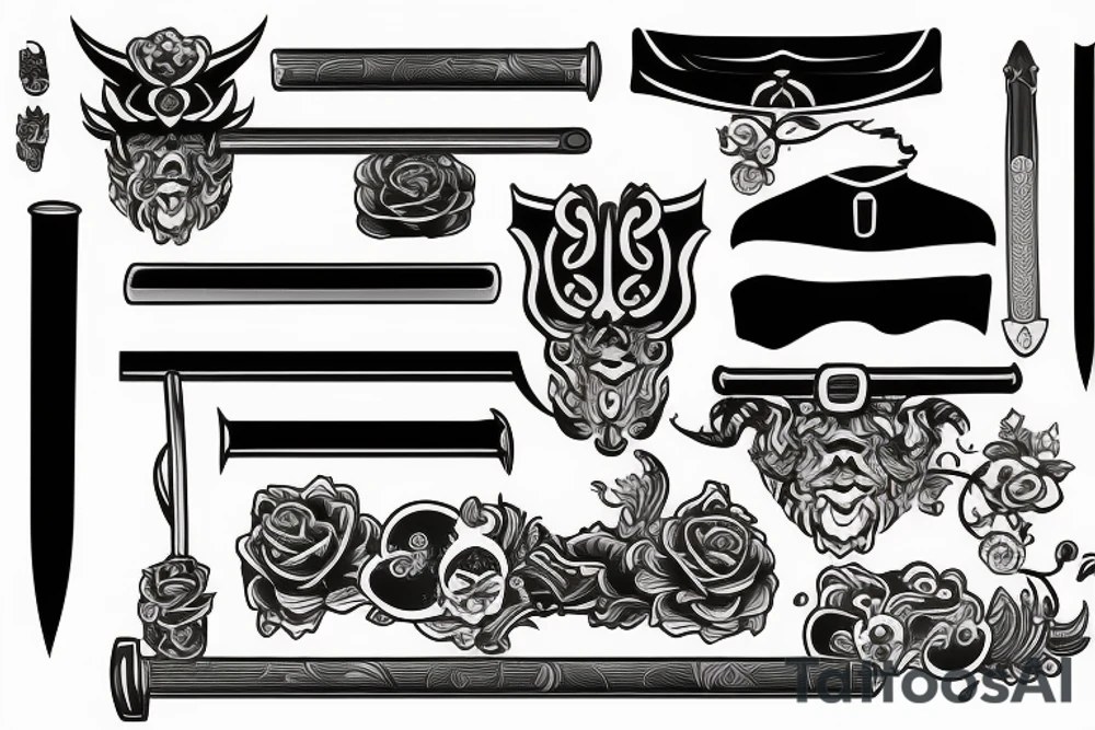 katana handle tattoo idea