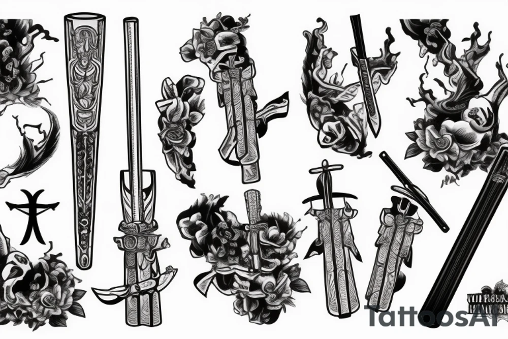 katana handle tattoo idea