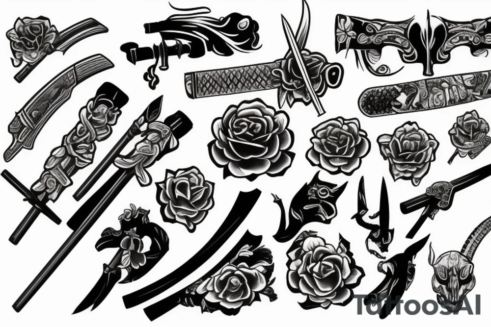 katana handle tattoo idea