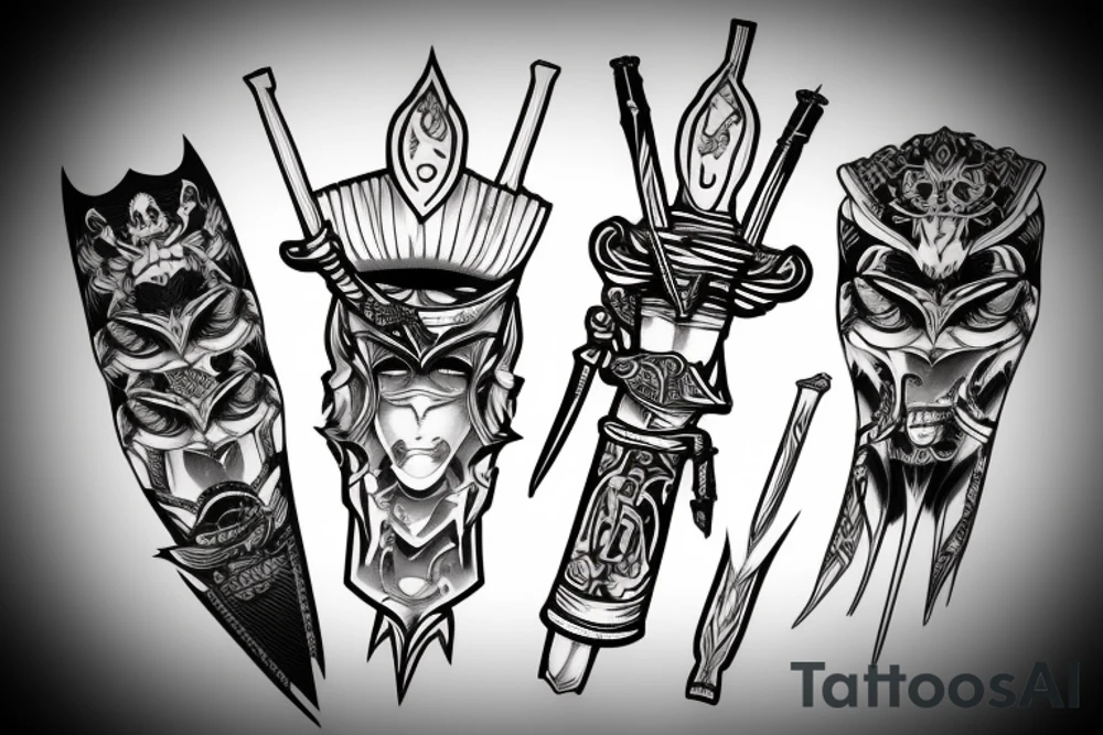 katana handle tattoo idea