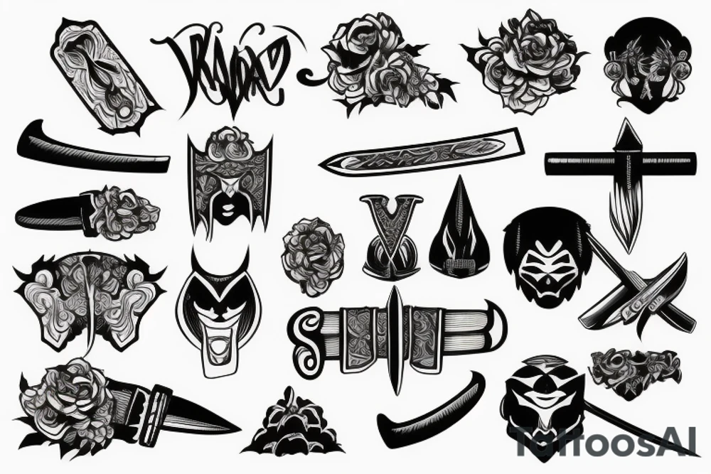 katana handle tattoo idea