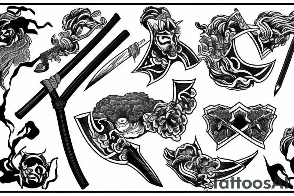 katana handle tattoo idea