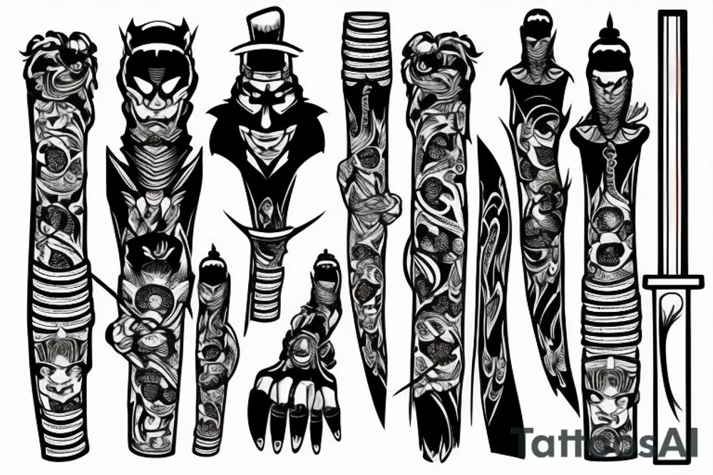 katana handle tattoo idea