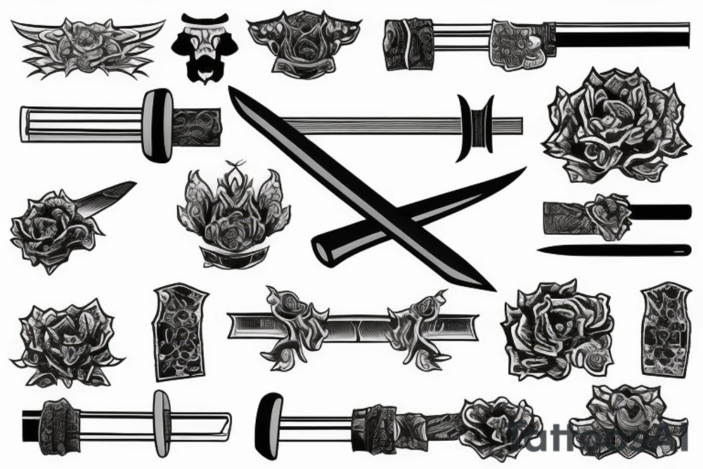 katana handle tattoo idea