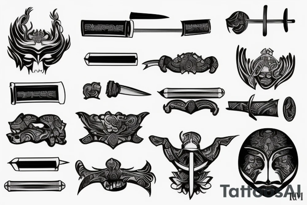 katana handle tattoo idea