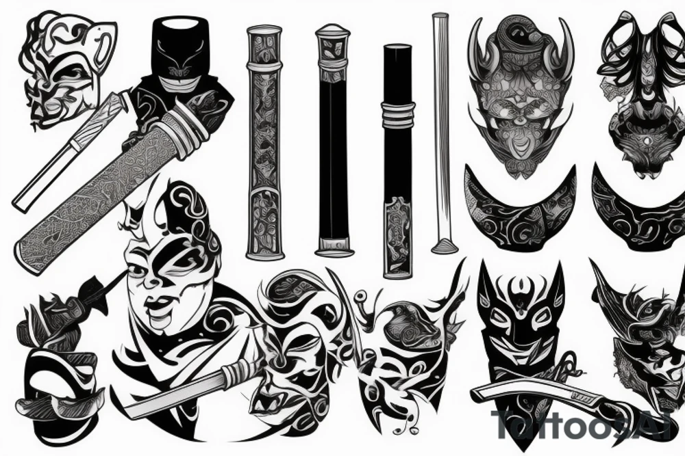 katana handle tattoo idea