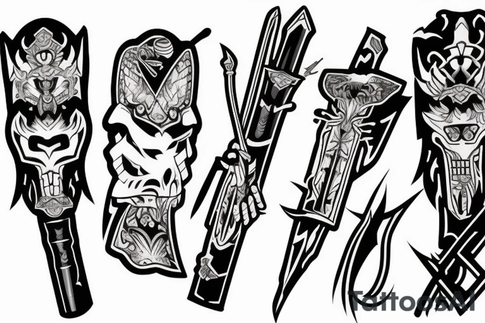 katana handle tattoo idea